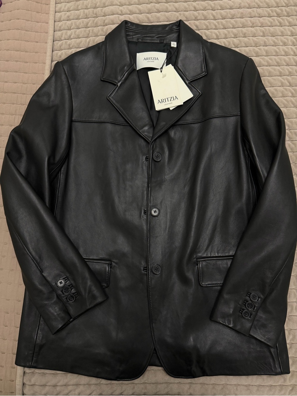 Aritzia Prima Leather Blazer